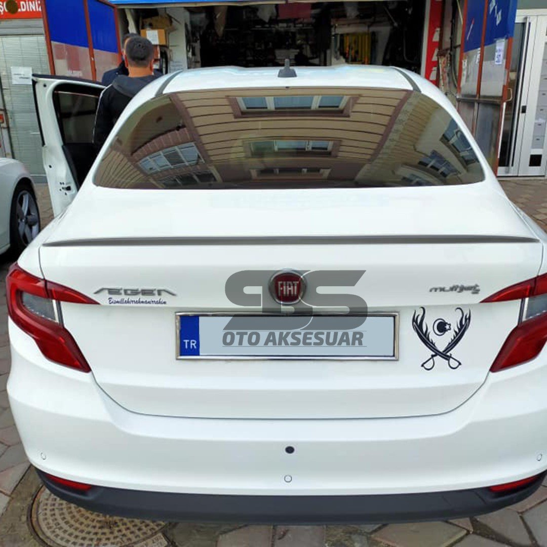 Fiat Egea Bagaj Üstü Slim Spoiler Parlak Beyaz