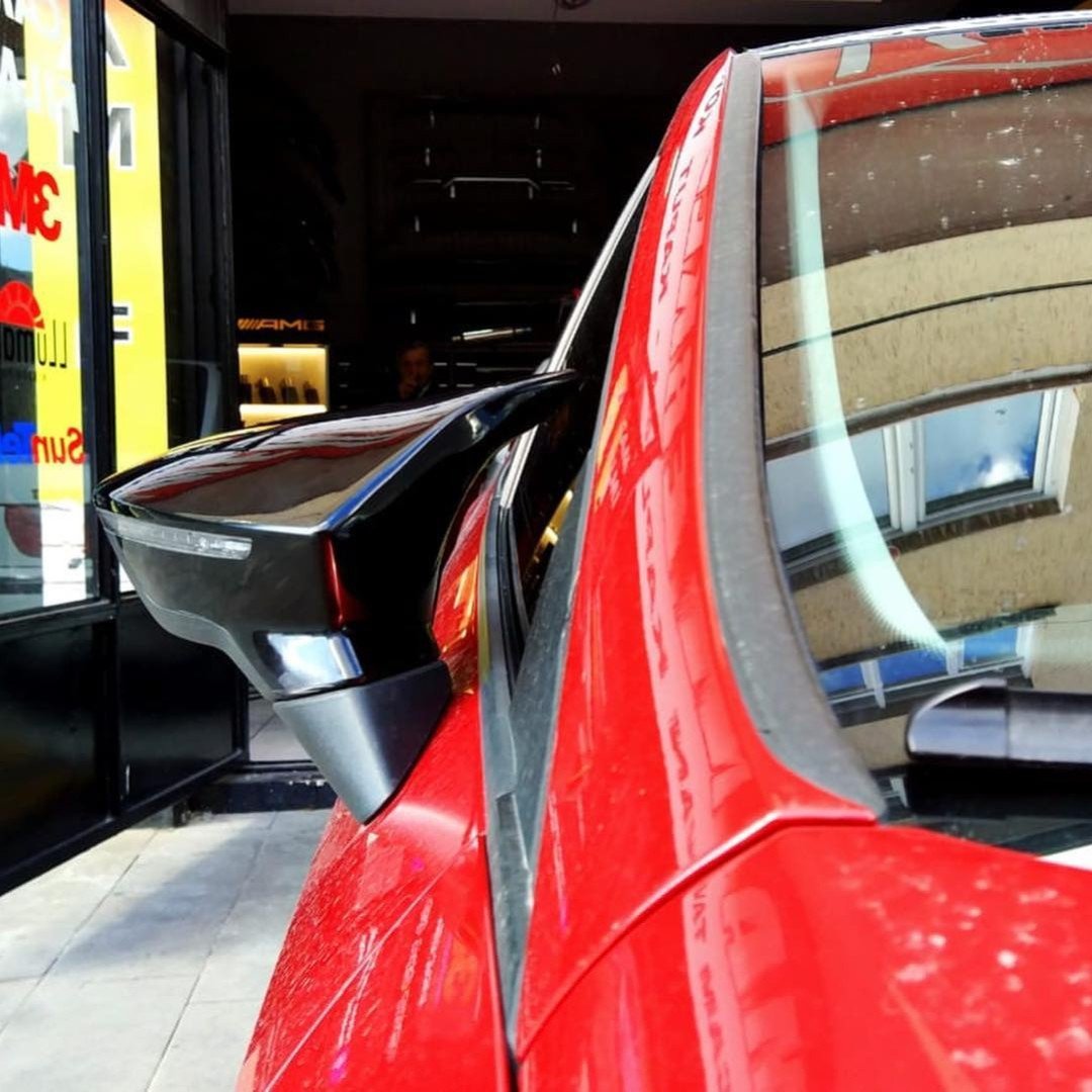  Seat Leon Mk3 Mk3.5 Batman Yarasa Ayna Kapağı Piano Black Abs Plastik