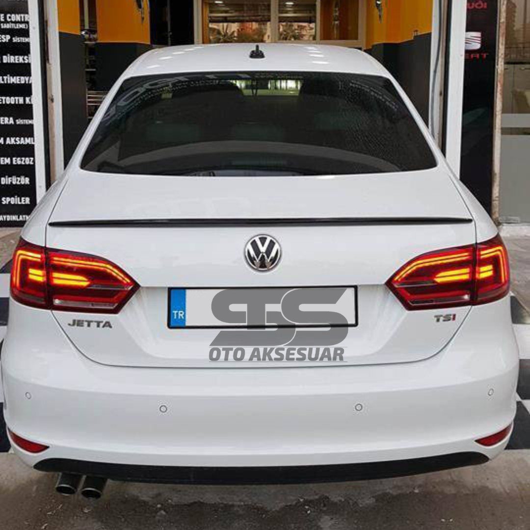  Vw Jetta Mk6 Bagaj Üstü Spoiler Bagaj Çıtası Piano Black 2010-2017