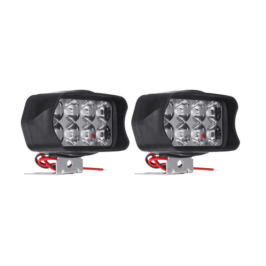 2 Adet 8 Ledli Motosiklet Scooter Uyumlu Led Sis Farı Açma Kapatma Tuşlu