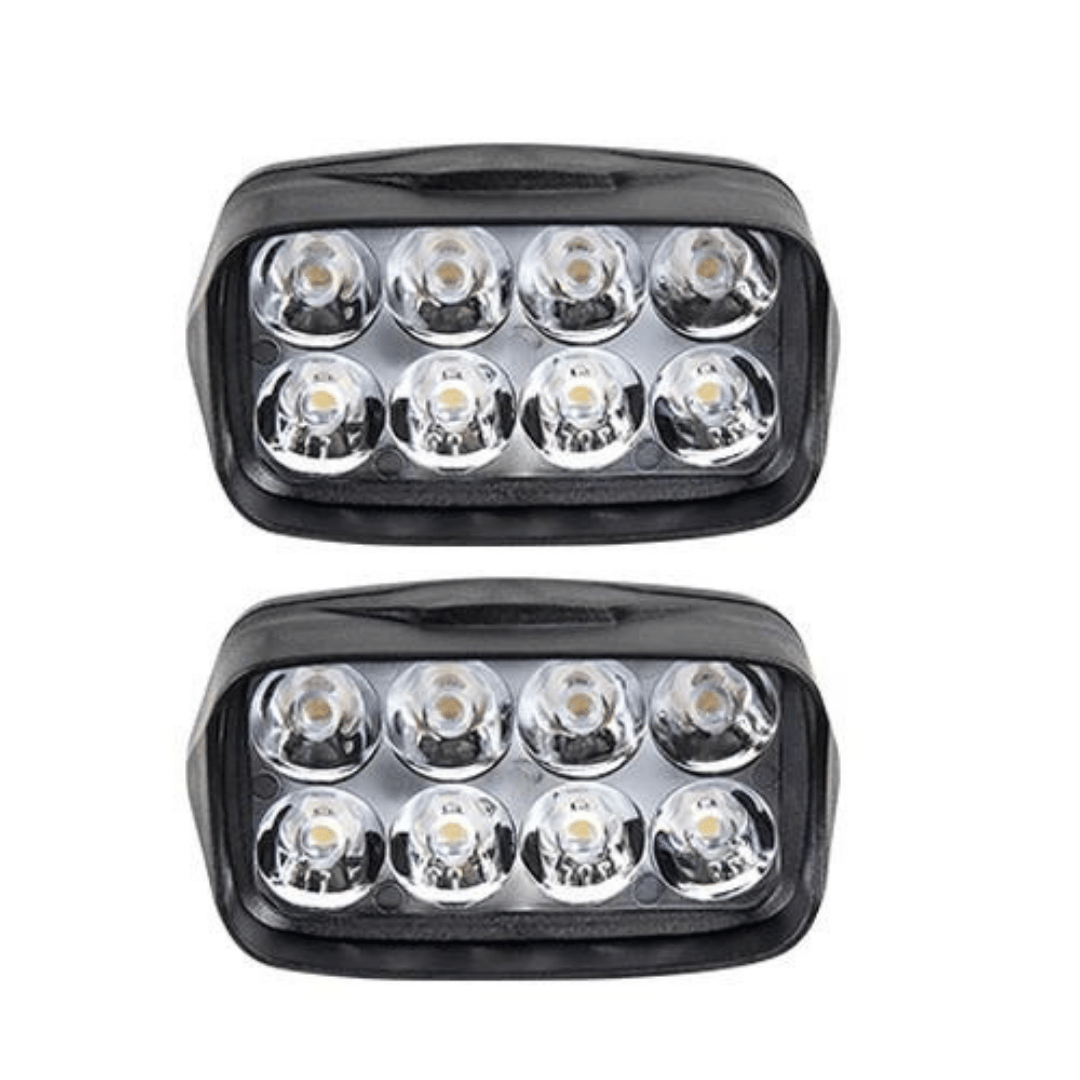 2 Adet 8 Ledli Motosiklet Scooter Uyumlu Led Sis Farı Açma Kapatma Tuşlu