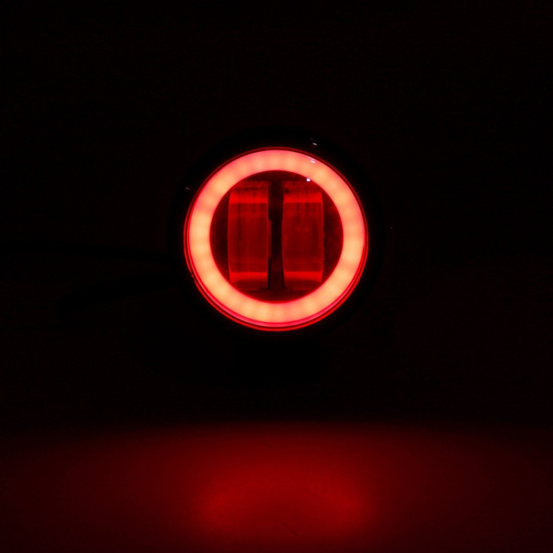 Angel Motosiklet Led Sis Farı 1 Adet Kırmızı 12v Off Road Led Tepe Sis Lambası