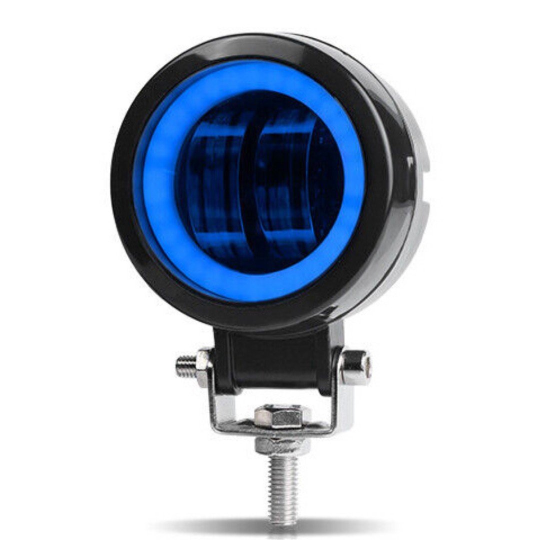 Angel Motosiklet Led Sis Farı 1 Adet Mavi 12v Off Road Led Tepe Sis Lambası