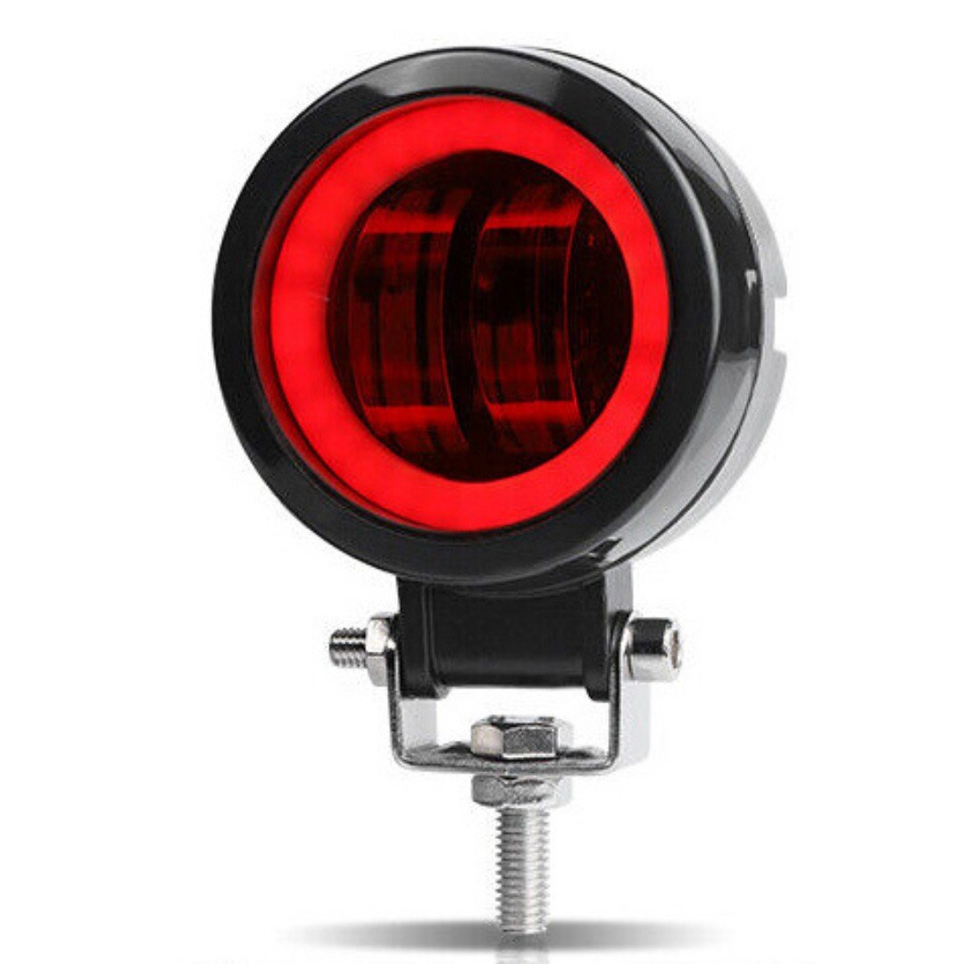 Angel Motosiklet Led Sis Farı 2 Li Set Kırmızı 12v Off Road Led Tepe Sis Lambası