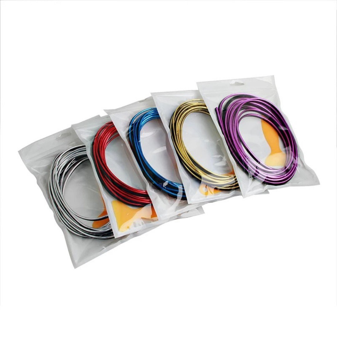 Araç İçi Dekoratif Torpido Ve Kapı Döşeme Fitili Neon Ip 5 Metre Karbon