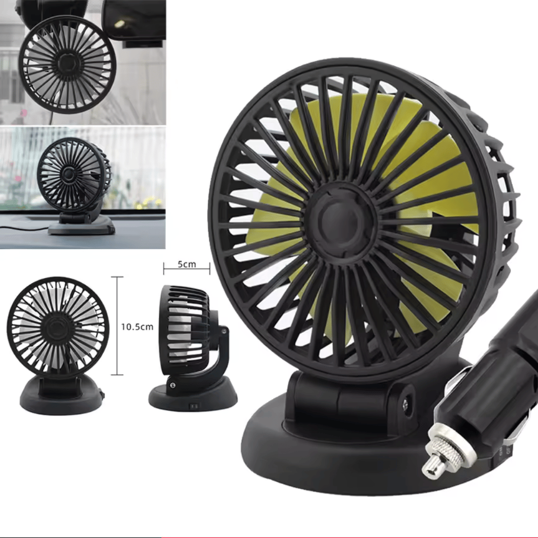 Araç İçi Vantilatör 360° Dönebilen Torpido Üstü Vantilatör 12v Uyumlu Tek Fanlı Soğutucu Fan Pervane 1 Fanlı