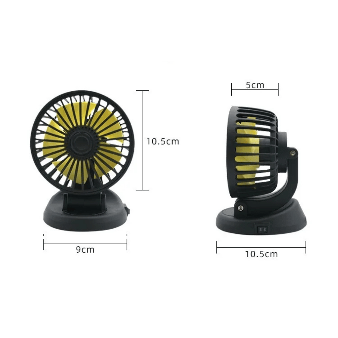 Araç İçi Vantilatör 360° Dönebilen Torpido Üstü Vantilatör 12v Uyumlu Tek Fanlı Soğutucu Fan Pervane 1 Fanlı