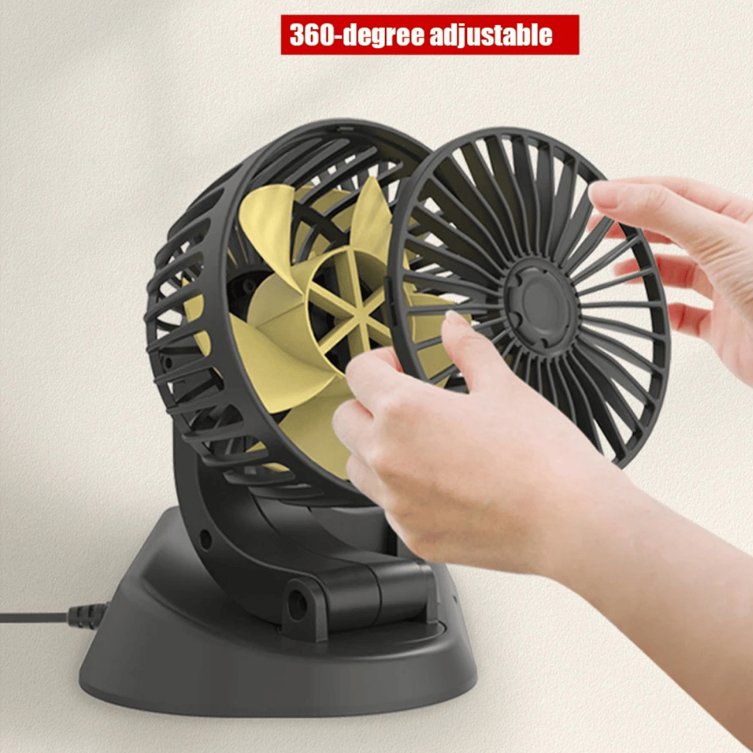 Araç İçi Vantilatör 360° Dönebilen Torpido Üstü Vantilatör 12v Uyumlu Tek Fanlı Soğutucu Fan Pervane 1 Fanlı
