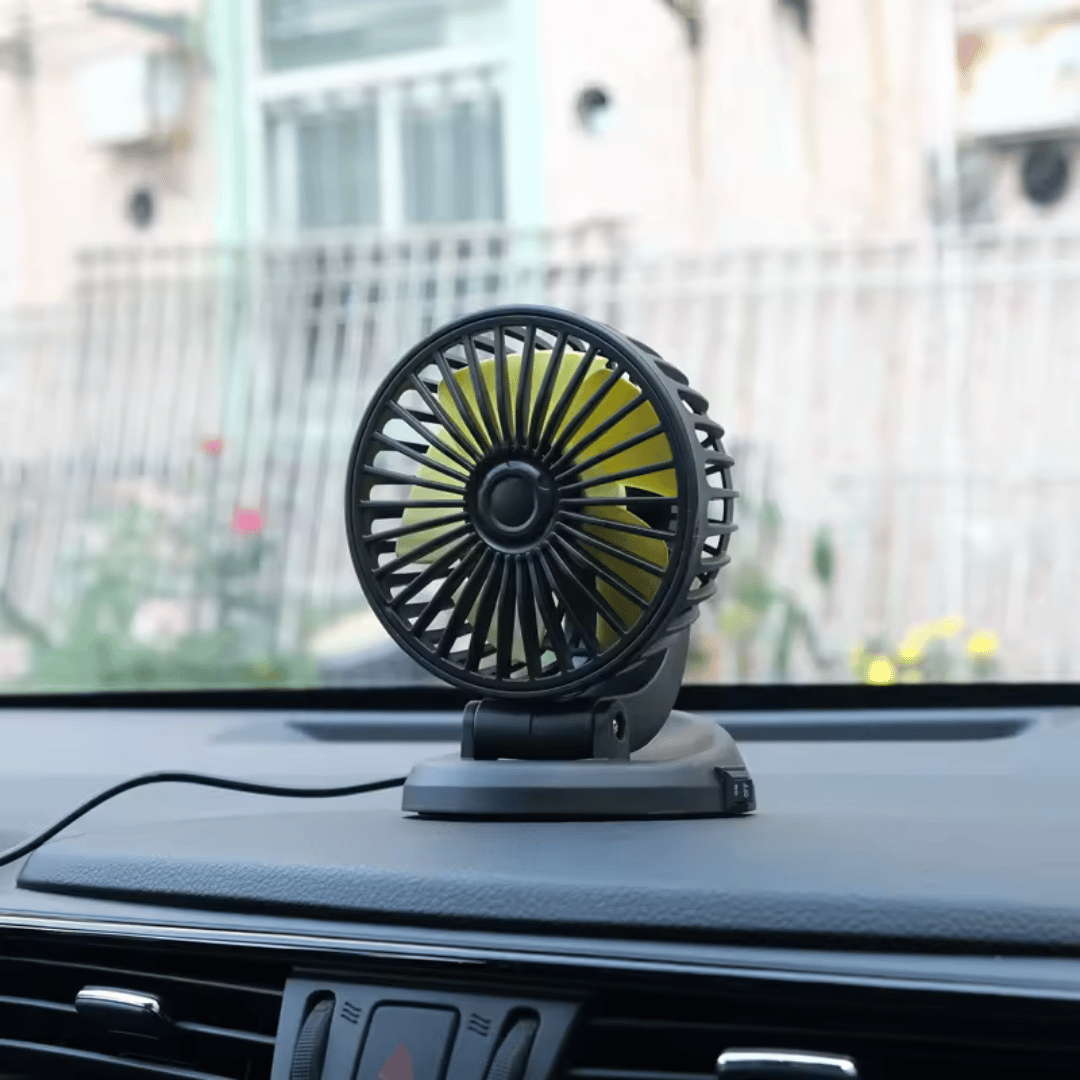 Araç İçi Vantilatör 360° Dönebilen Torpido Üstü Vantilatör 12v Uyumlu Tek Fanlı Soğutucu Fan Pervane 1 Fanlı