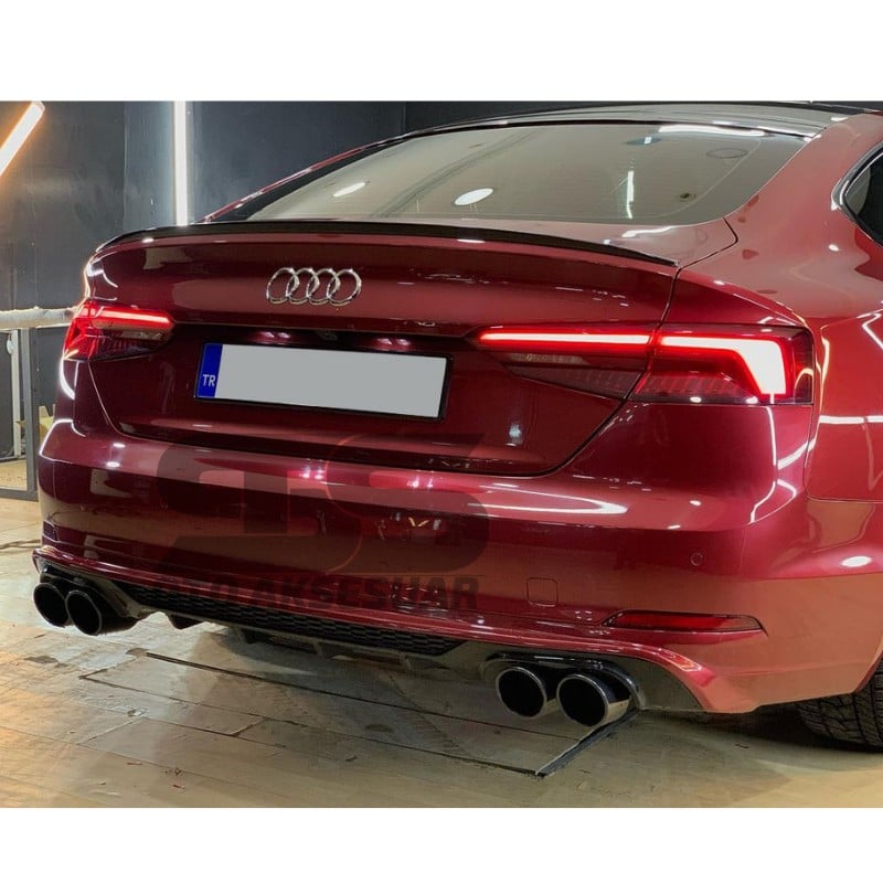Audi A5 Sportback Bagaj Üstü Black Piano Spoiler Bagaj Çıtası