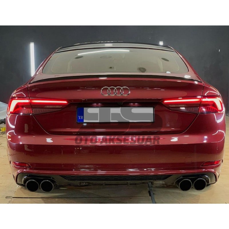 Audi A5 Sportback Bagaj Üstü Black Piano Spoiler Bagaj Çıtası
