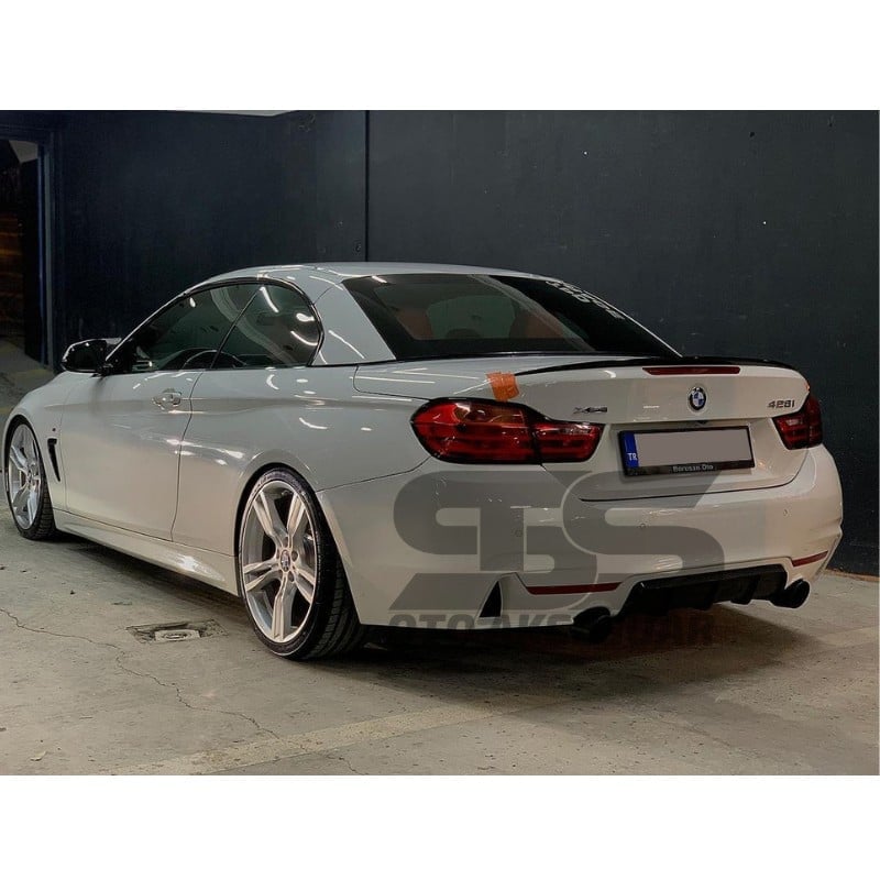 BMW 4 Serisi F33 Cabrio Bagaj Üstü Black Piano Spoiler Bagaj Çıtası
