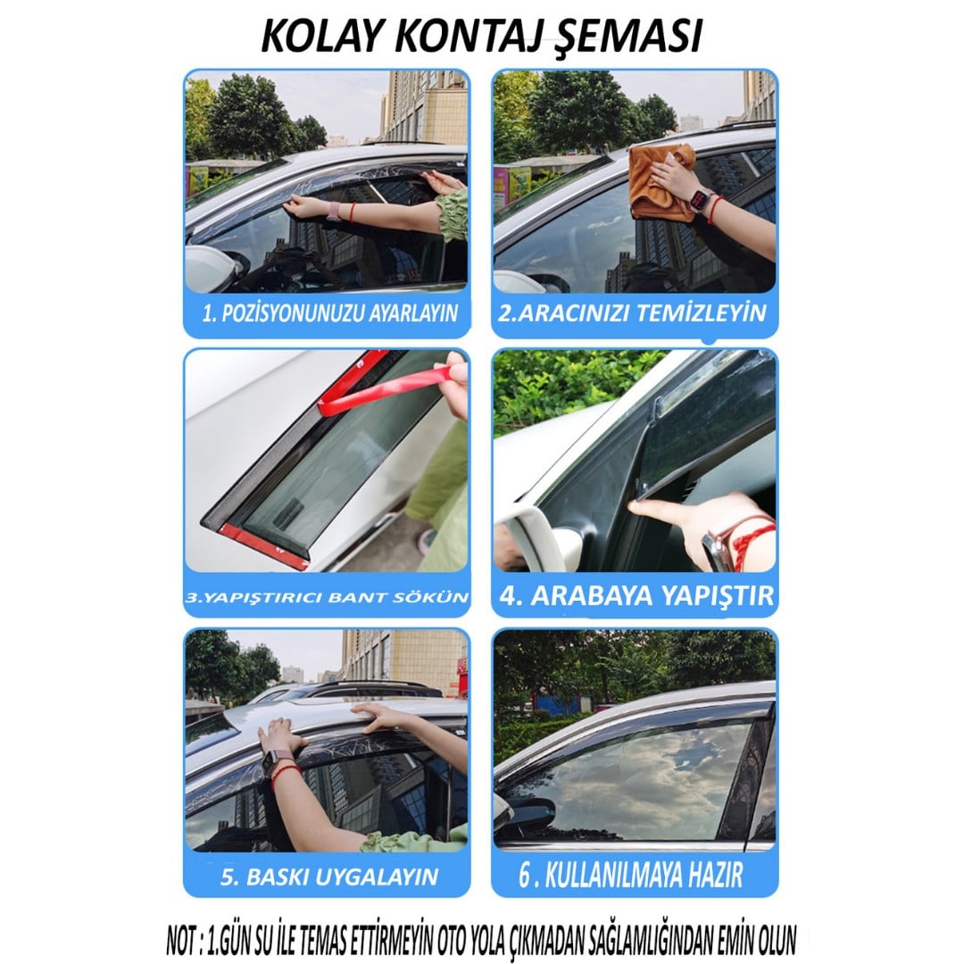 Cam Rüzgarlığı Fiat Palio 2002-2012 Arası Mügen Tip Piano Black