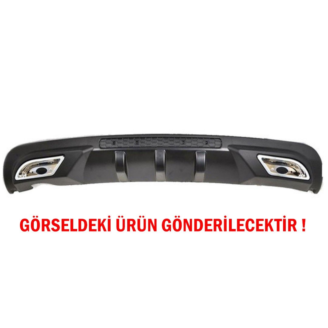 Citroen C4 Difüzör Arka Tampon Eki 2 Egzoz Çıkışlı Siyah