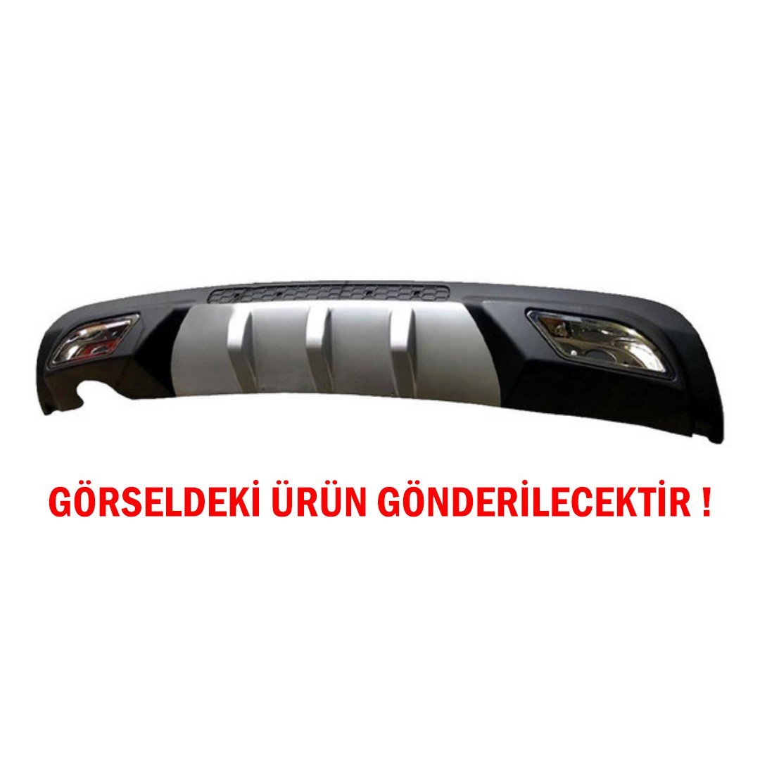 Citroen C4 Difüzör Arka Tampon Eki 2 Egzoz Çıkışlı Gri