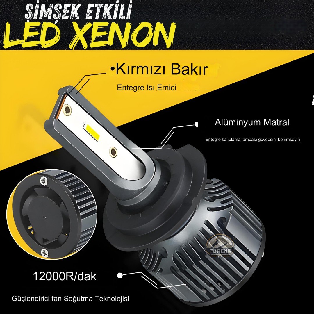 Fiat Linea 2007-2017 Sis Farı Uyumlu Şimşek Etkili Led Xenon Premium Series H1