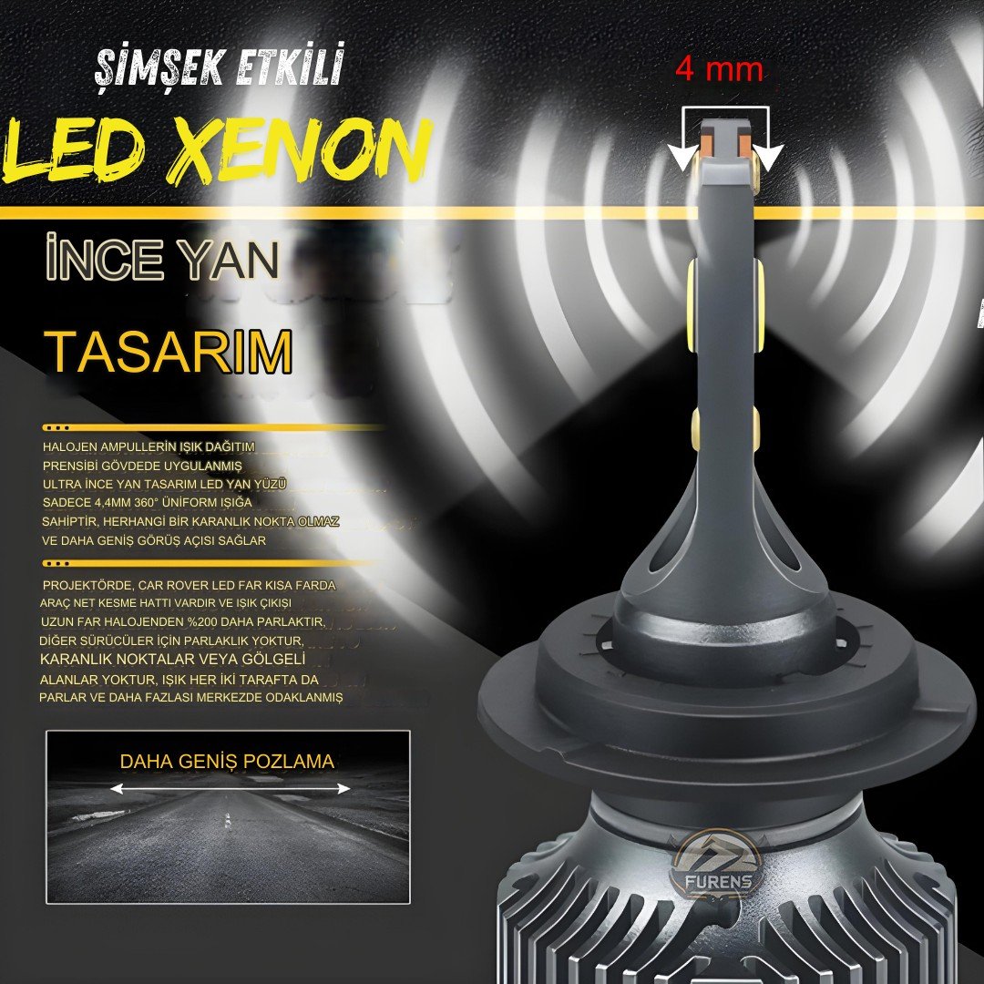 Fiat Linea 2007-2017 Sis Farı Uyumlu Şimşek Etkili Led Xenon Premium Series H1