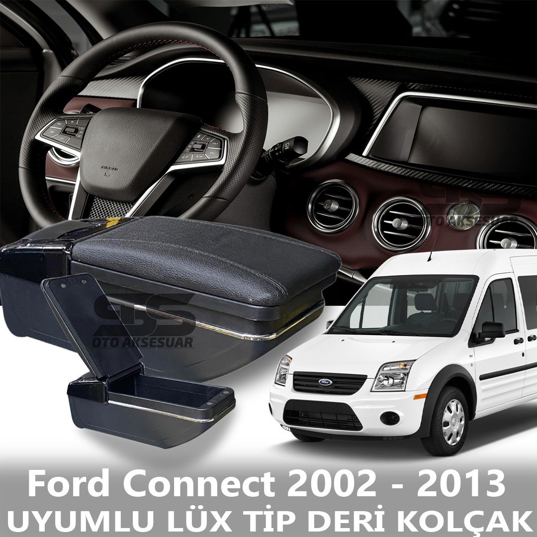 Ford Connect 2002 - 2013 Uyumlu Premium  Deri Kol Dayama Kolçak Lüx Tip 