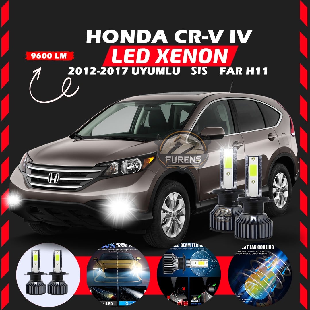 Honda CR-V 2012-2017 Sis Farı Uyumlu Şimşek Etkili Led Xenon Pro Series H11