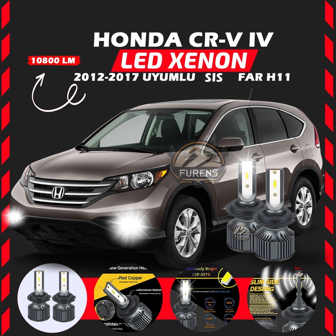 Honda CR-V 2012-2017 Sis Farı Uyumlu Şimşek Etkili Led Xenon Premium Series H11