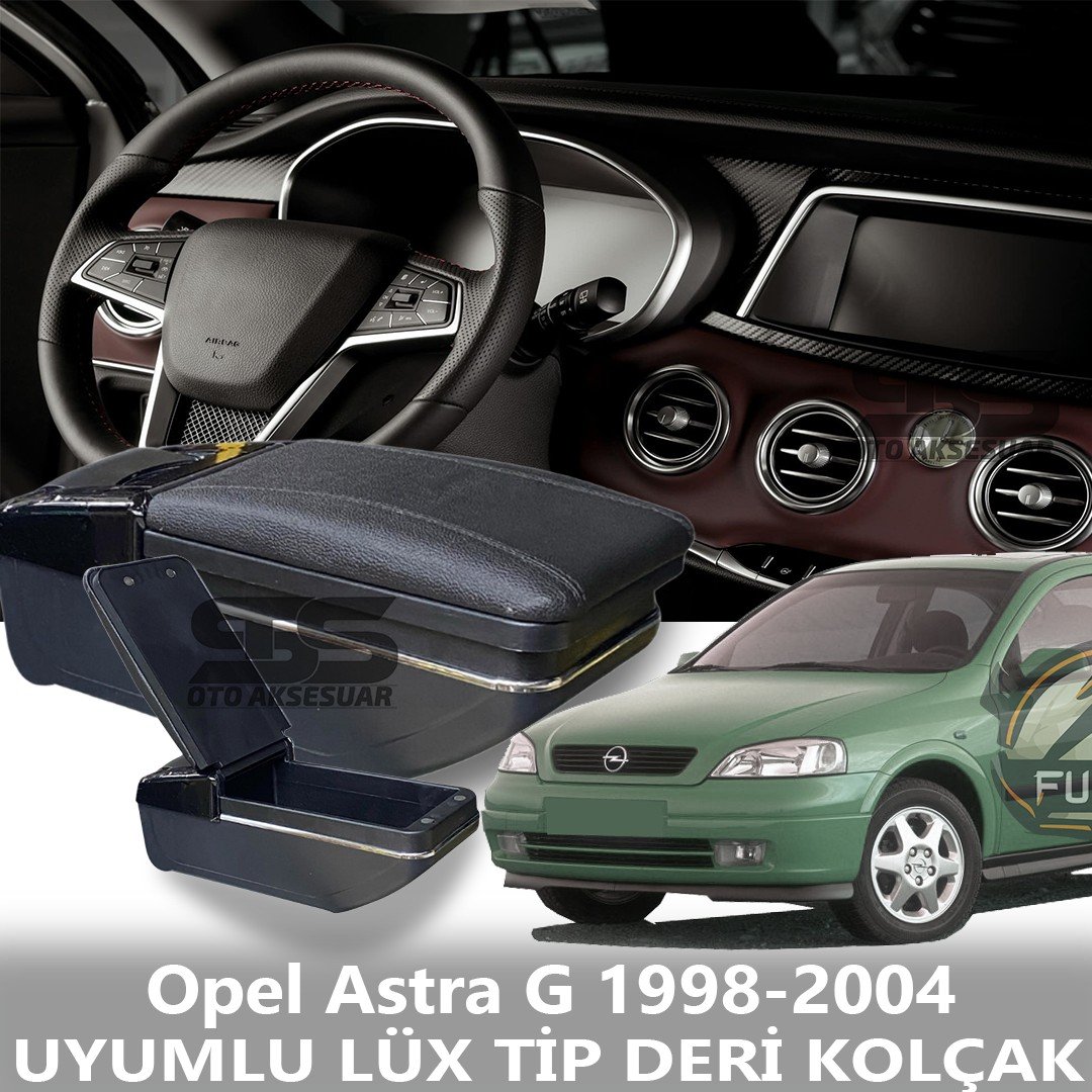 Opel Astra G 1998-2004 Uyumlu Premium  Deri Kol Dayama Kolçak Lüx Tip 