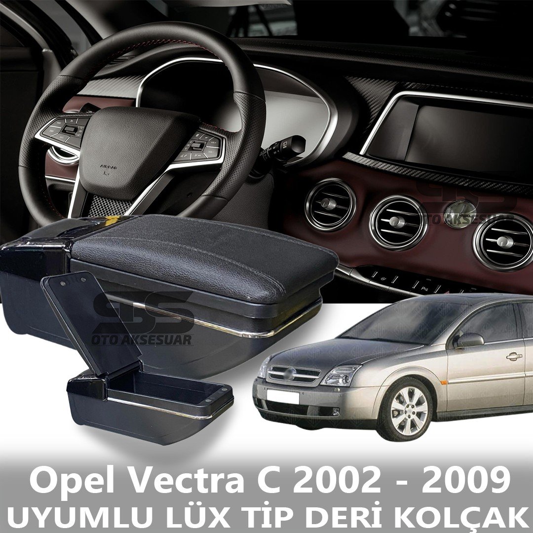 Opel Vectra C 2002 - 2009 Uyumlu Premium  Deri Kol Dayama Kolçak Lüx Tip 