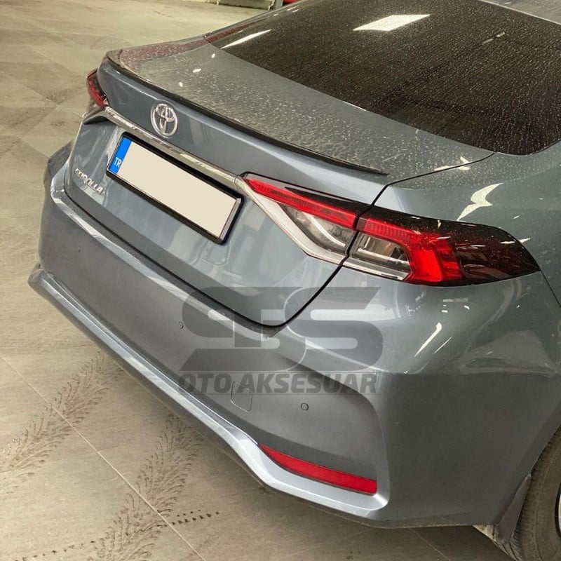 Toyota Corolla 2019-2022 Bagaj Üstü Slim Spoiler Piano Black Parlak Siyah