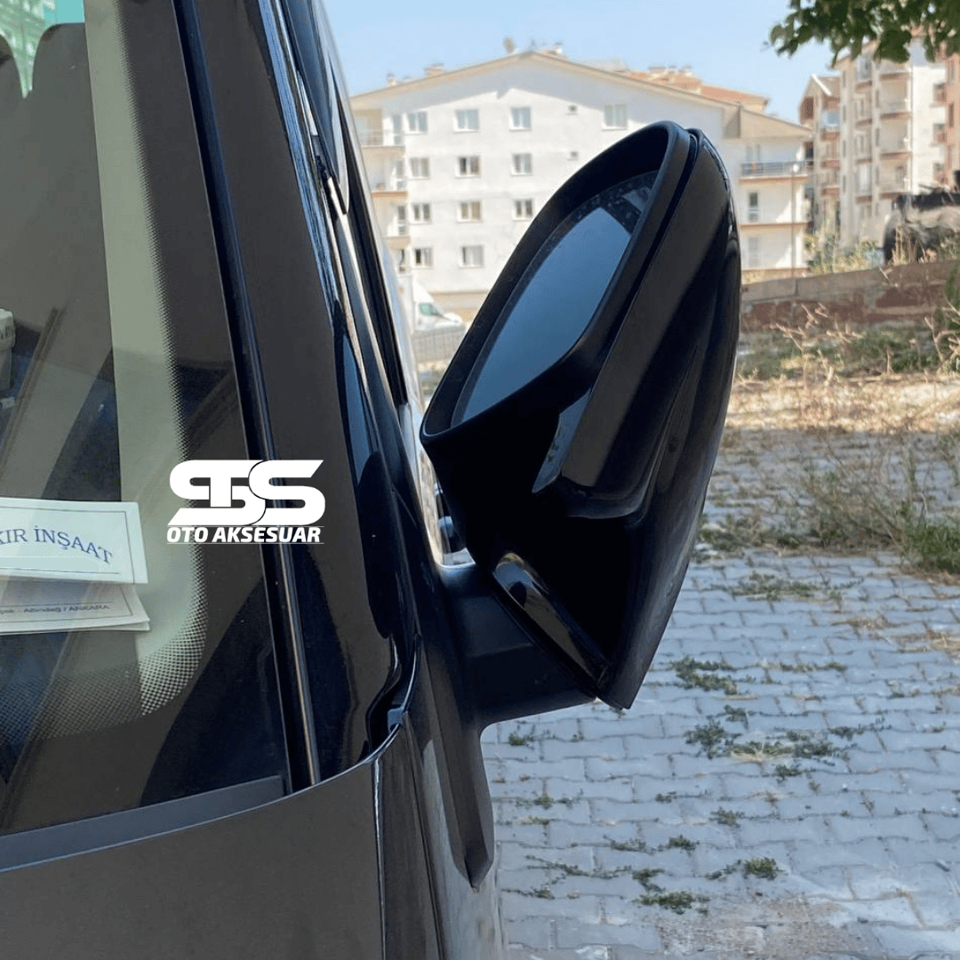 Transporter T6-T7 Uyumlu Yarasa Batman Ayna Kapağı Plastik Piano Black 2010-2022 transporter t6 ayna