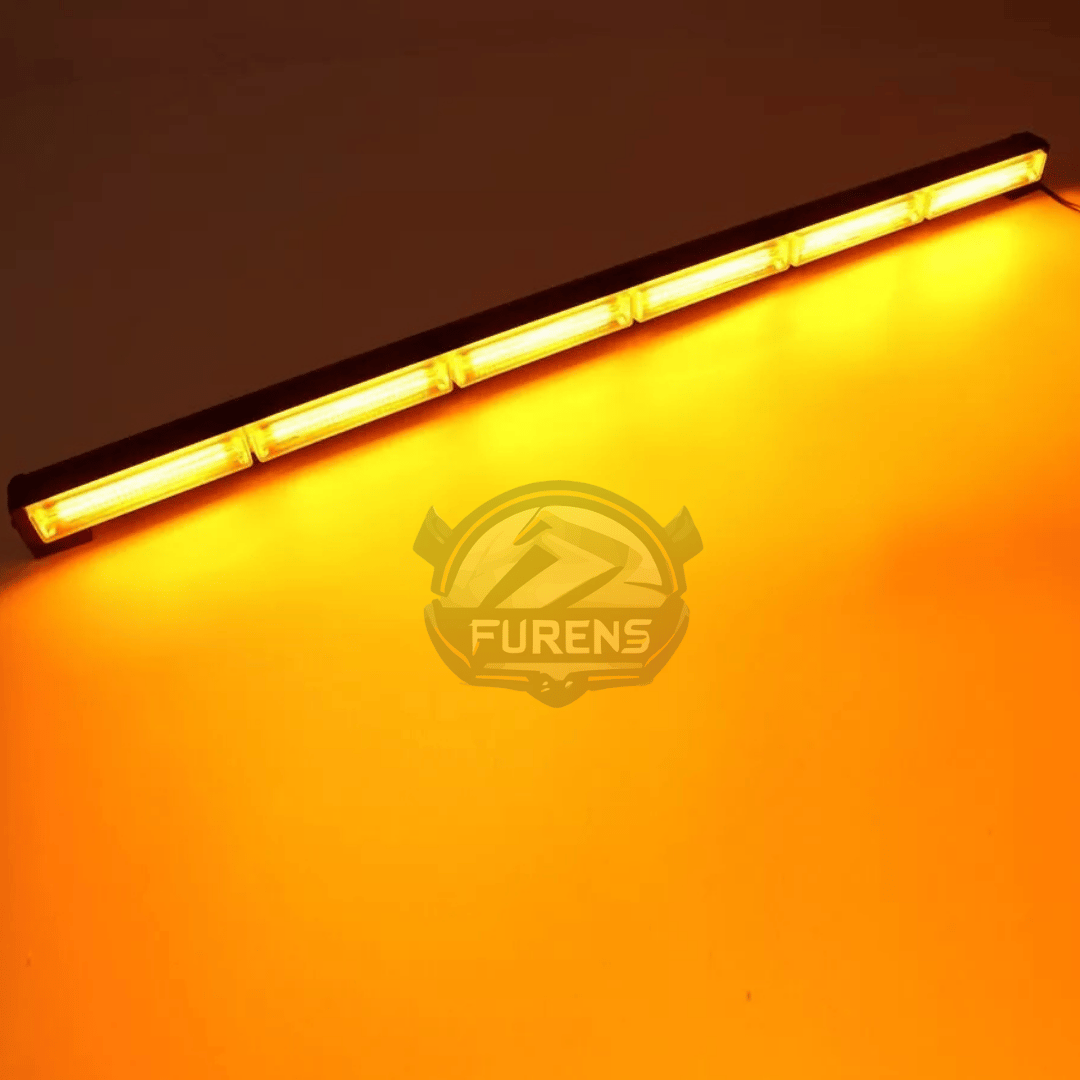 Turuncu Tepe Lambası Bar Led 90cm 12-24v  Off Road Çekici Traktör İkaz Lambası 29 Modlu Uzaktan Kumandalı