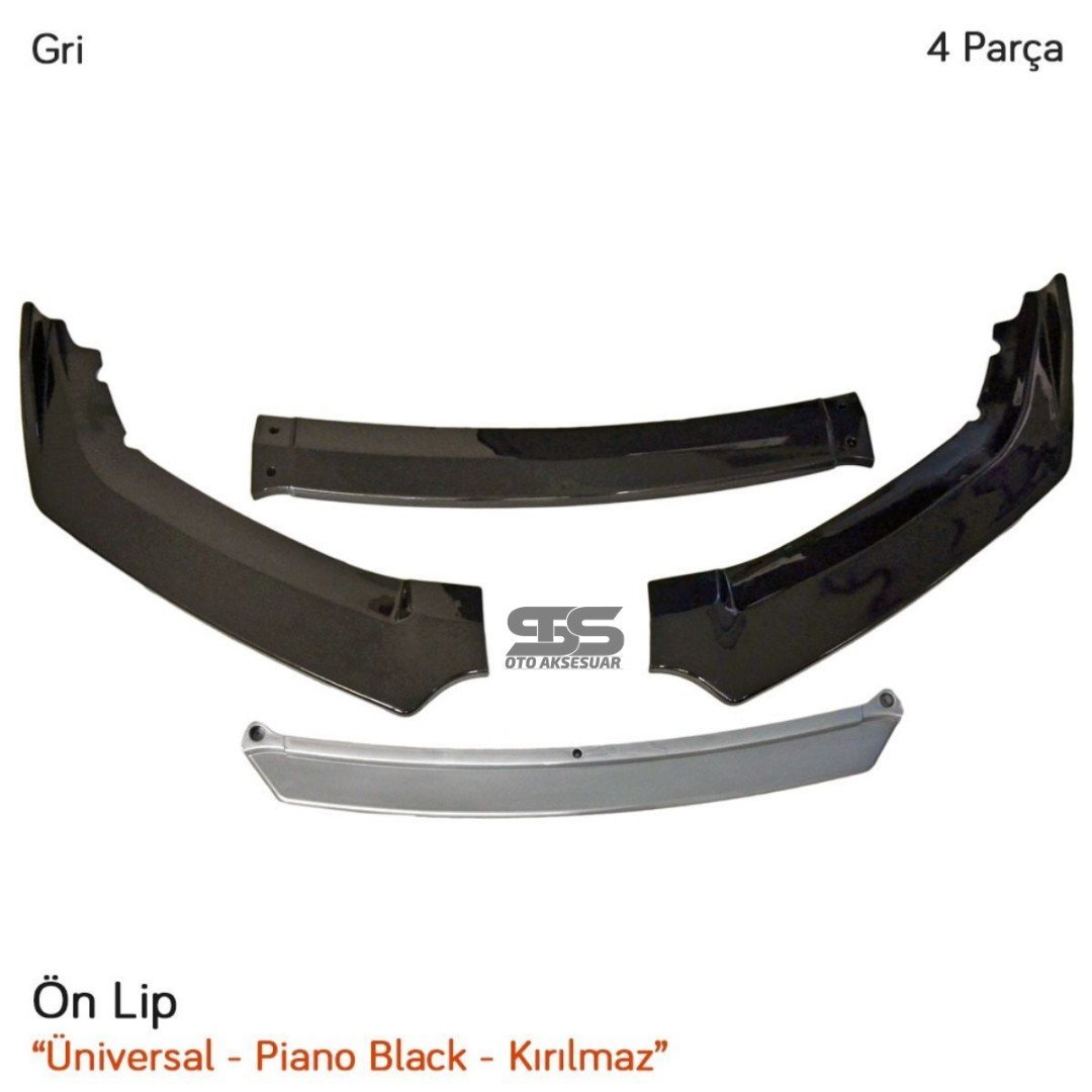 Üniversal Ön Ek 4 Parça Kanatlı Kırmızı Dilli Ön Lip