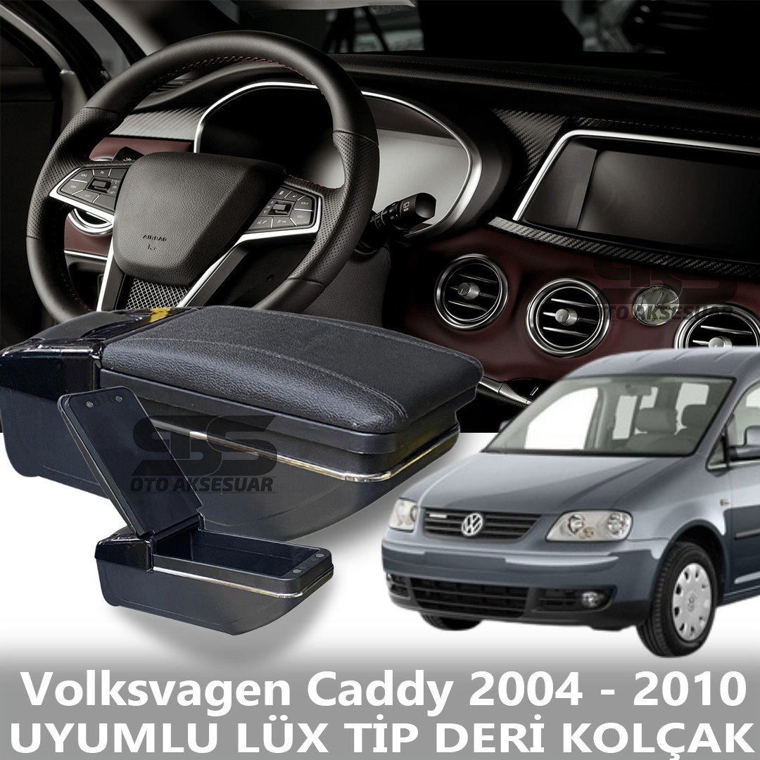 Volksvagen caddy 2004 - 2010 Uyumlu Premium  Deri Kol Dayama Kolçak Lüx Tip 