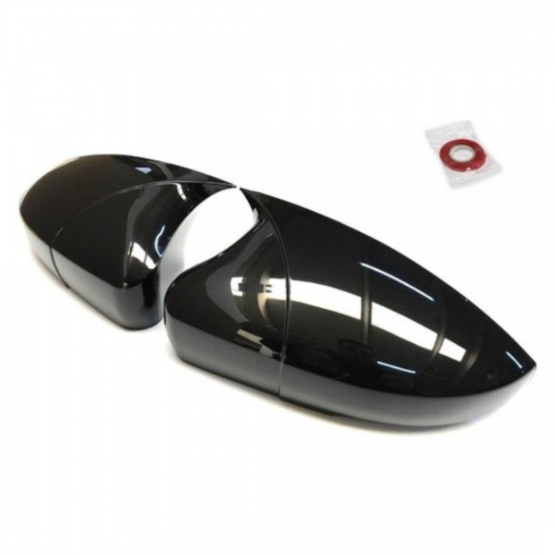 Volksvogen Passat B6 2005-2010 Uyumlu Batman Yarasa Ayna Kapağı Piano Black Abs Plastik