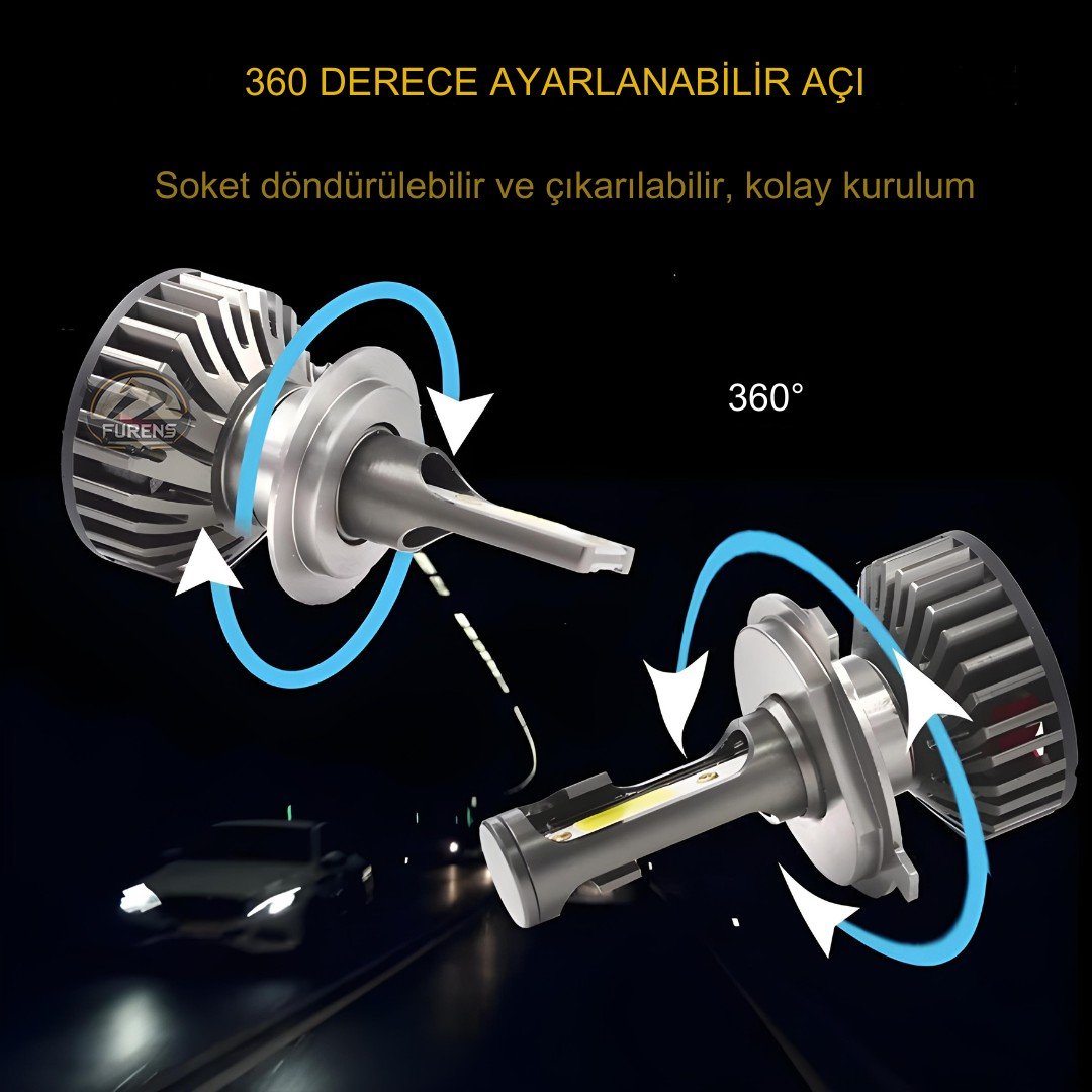 ZERON Pro Series H4 Led Xenon Şimşek Etkili Led Xenon Led Ampul