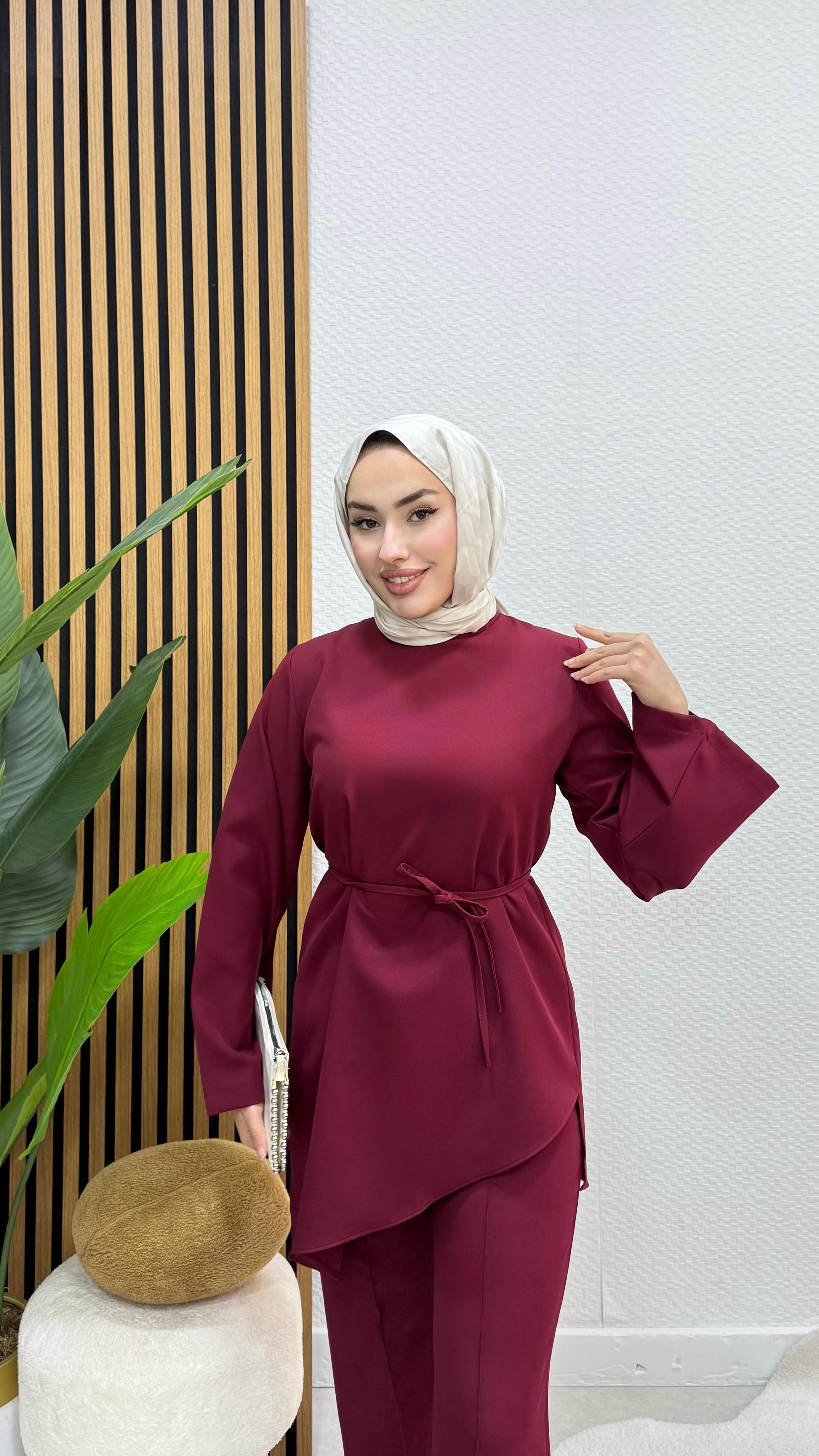 Asimetrik Takım - Bordo