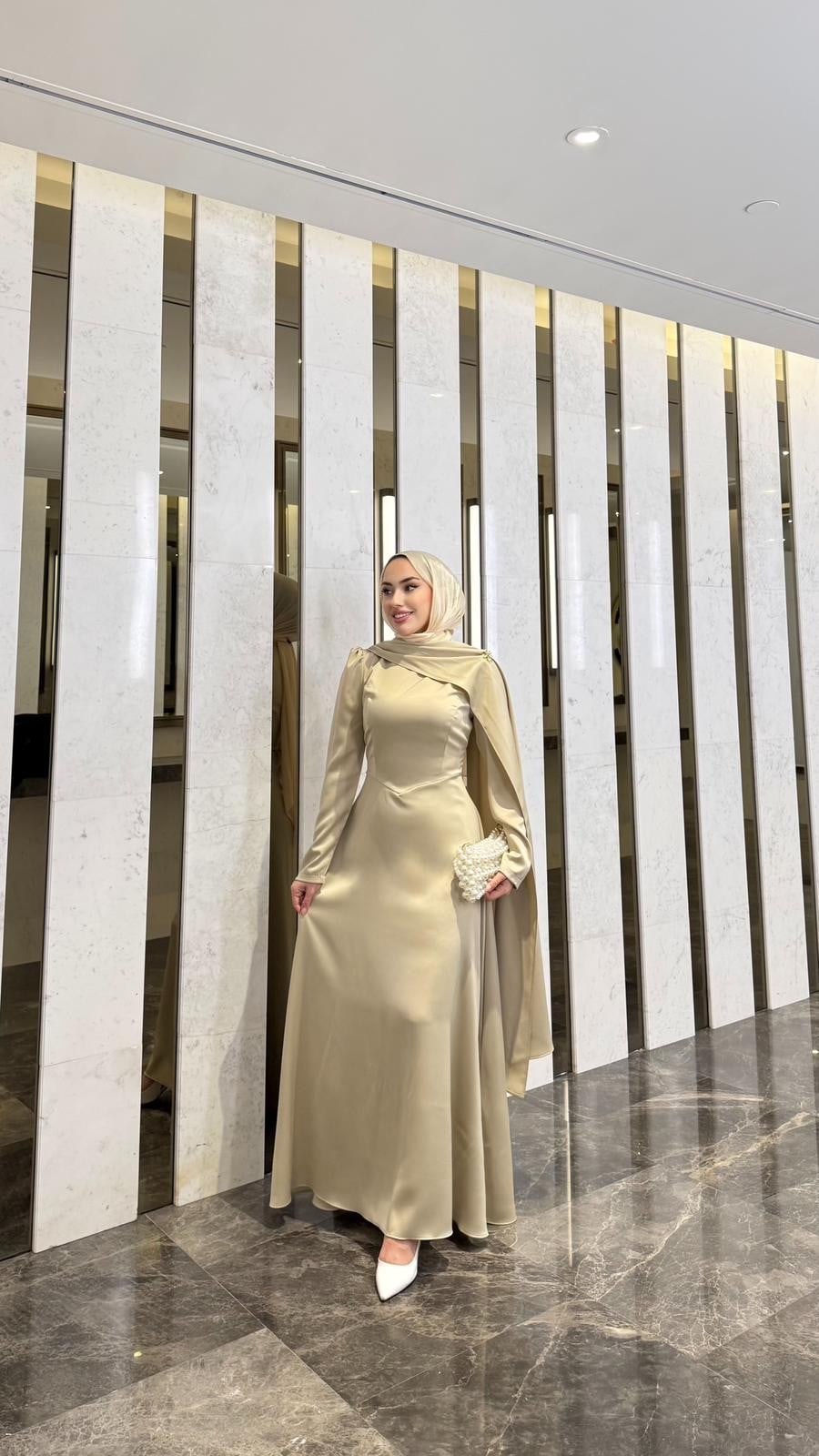 Pelerin Abiye - Bej