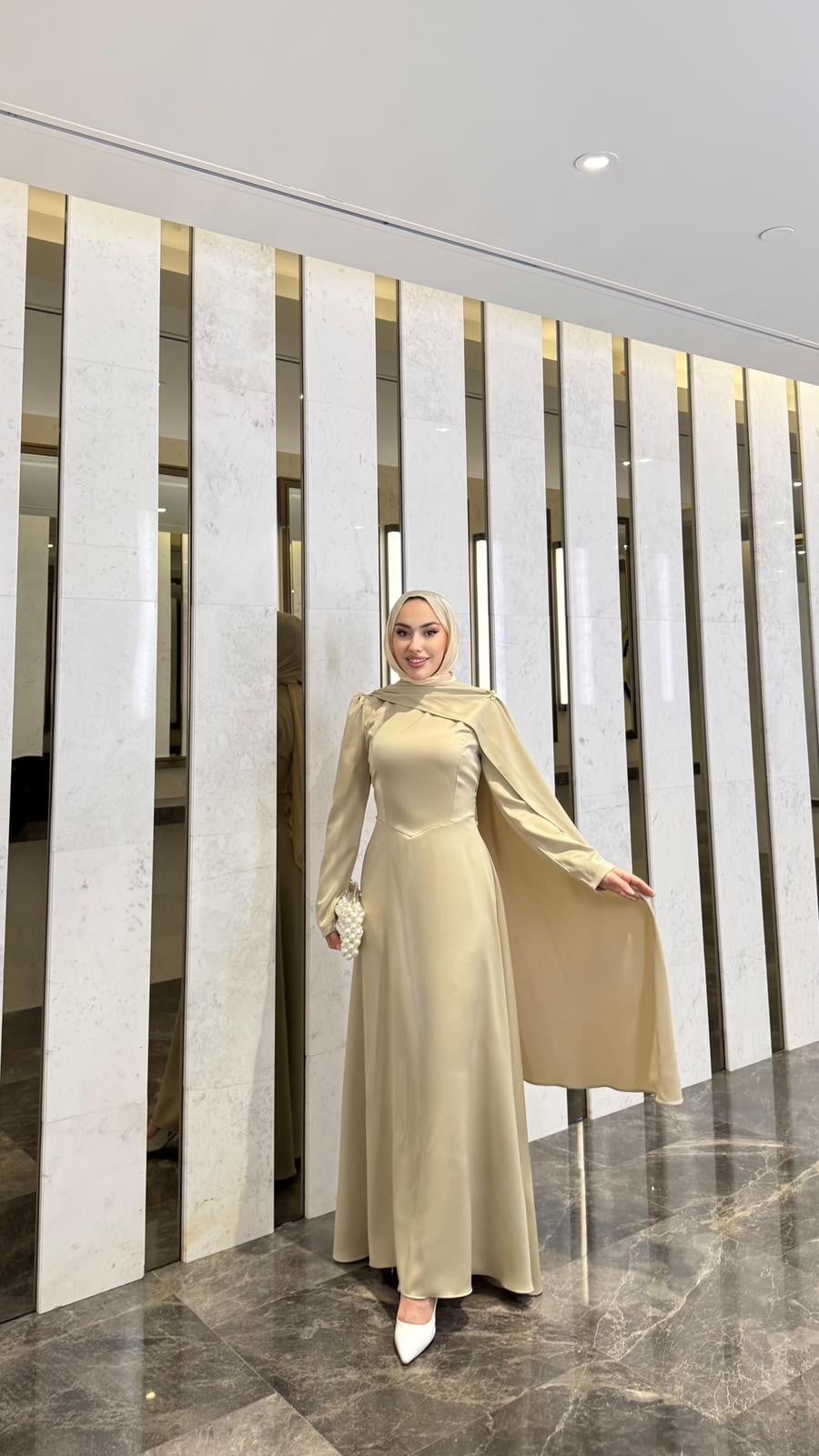 Pelerin Abiye - Bej