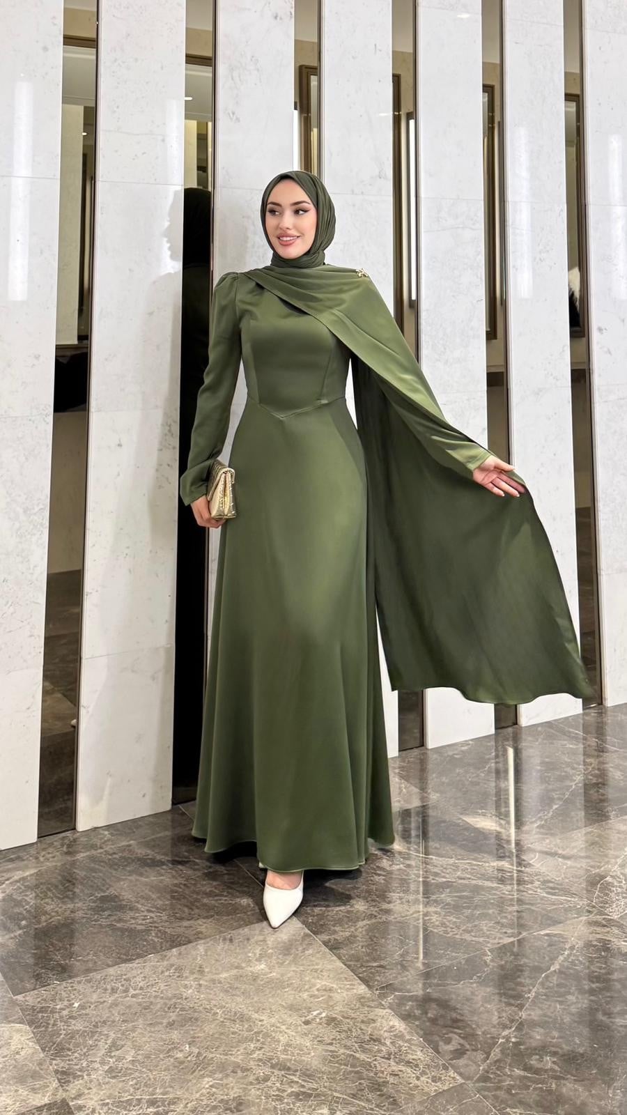 Pelerin Abiye - Haki Yeşili