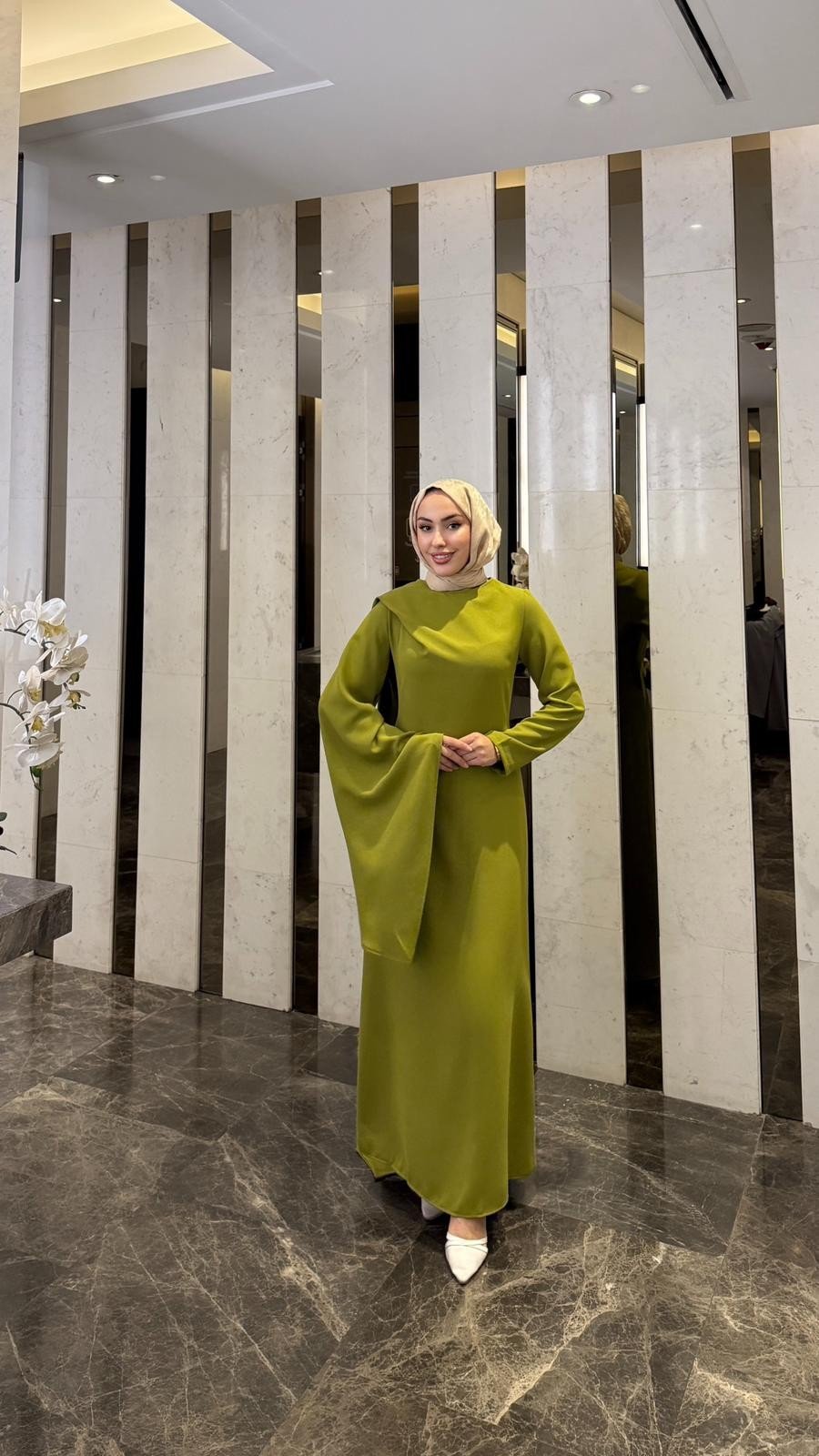 Rüya Elbise - Yağ Yeşili