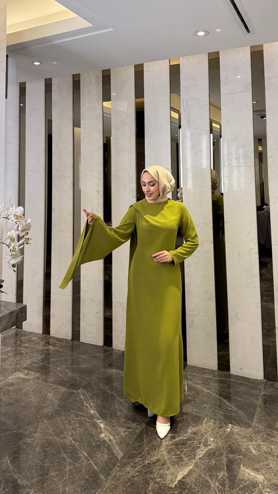 Rüya Elbise - Yağ Yeşili