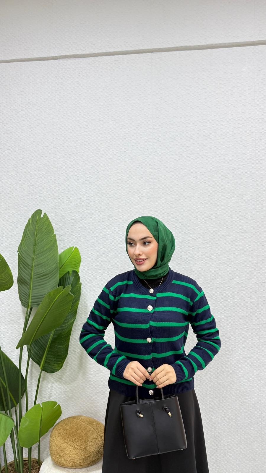 Scuba Etekli Hırka Takım -Lacivert Yeşil