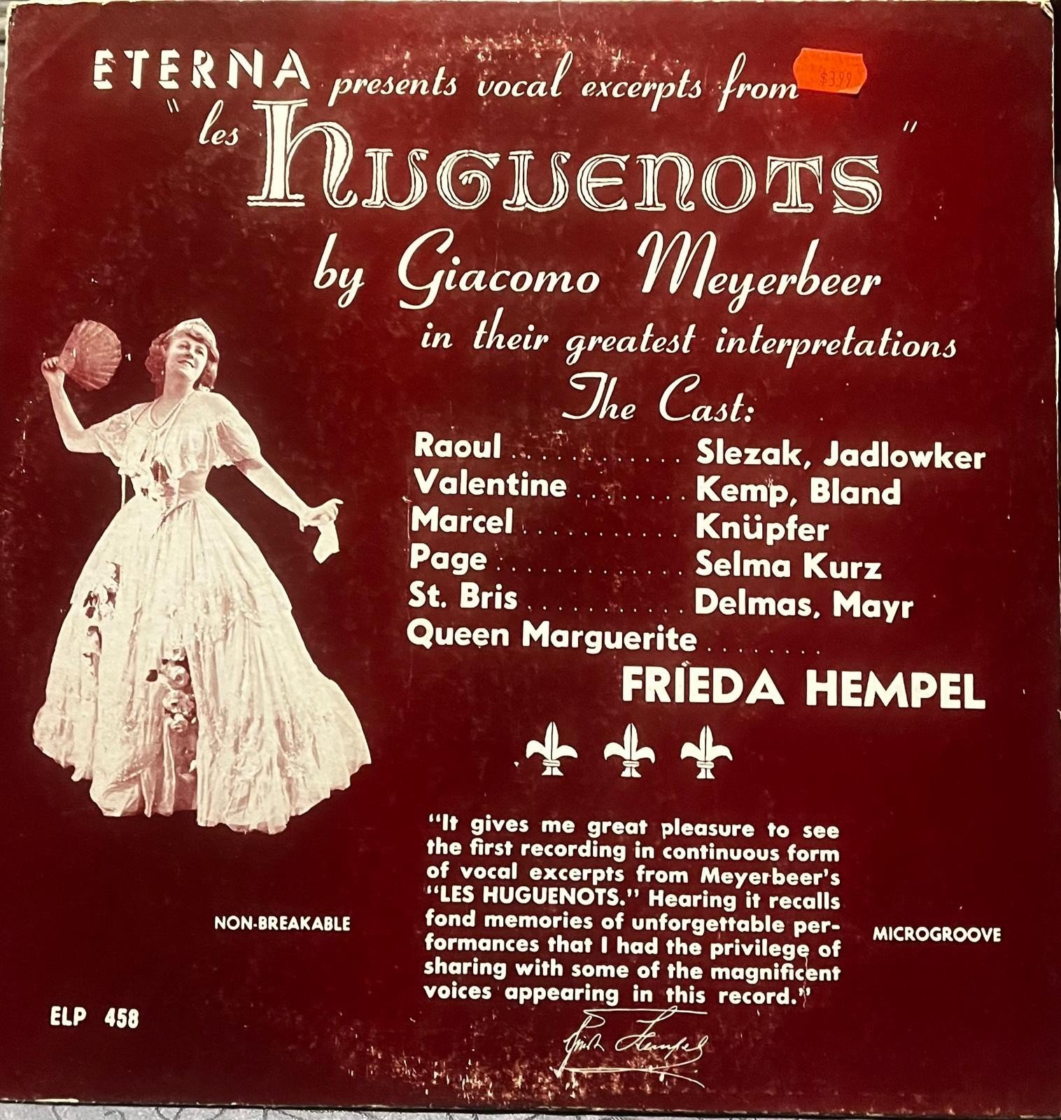 “ETERNA presents vocal excerpts from ‘Les Huguenots' by Giacomo Meyerbeer”