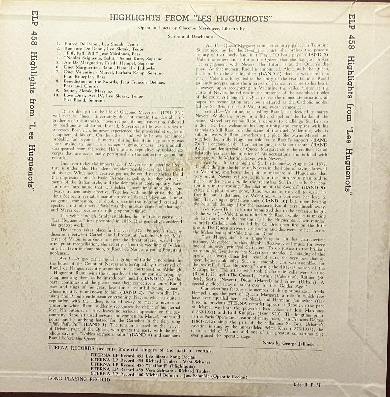 “ETERNA presents vocal excerpts from ‘Les Huguenots' by Giacomo Meyerbeer”