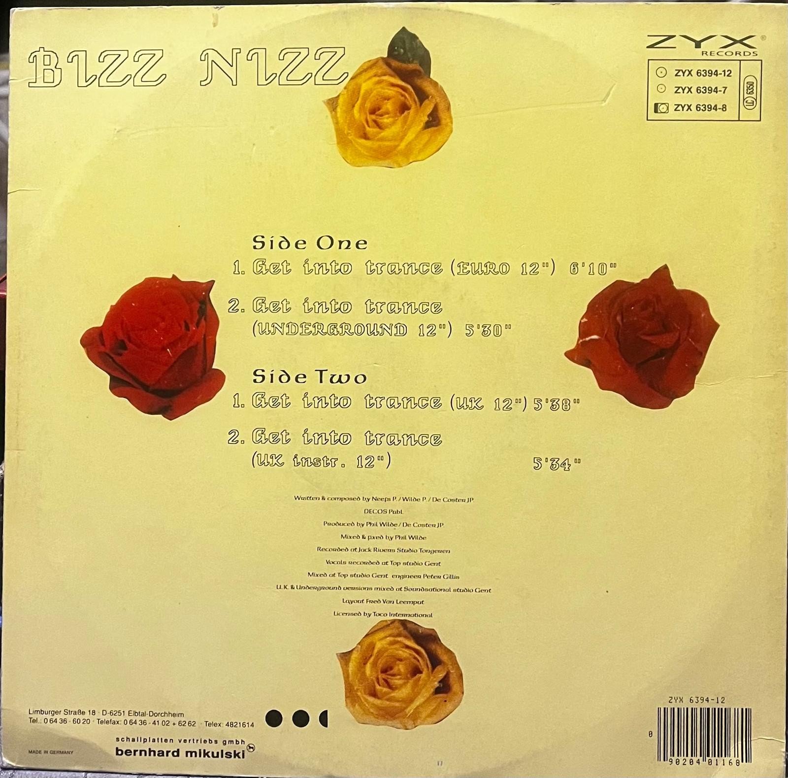 Bizz Nizz – Get Into Trance (ZYX Records, 6394-12)