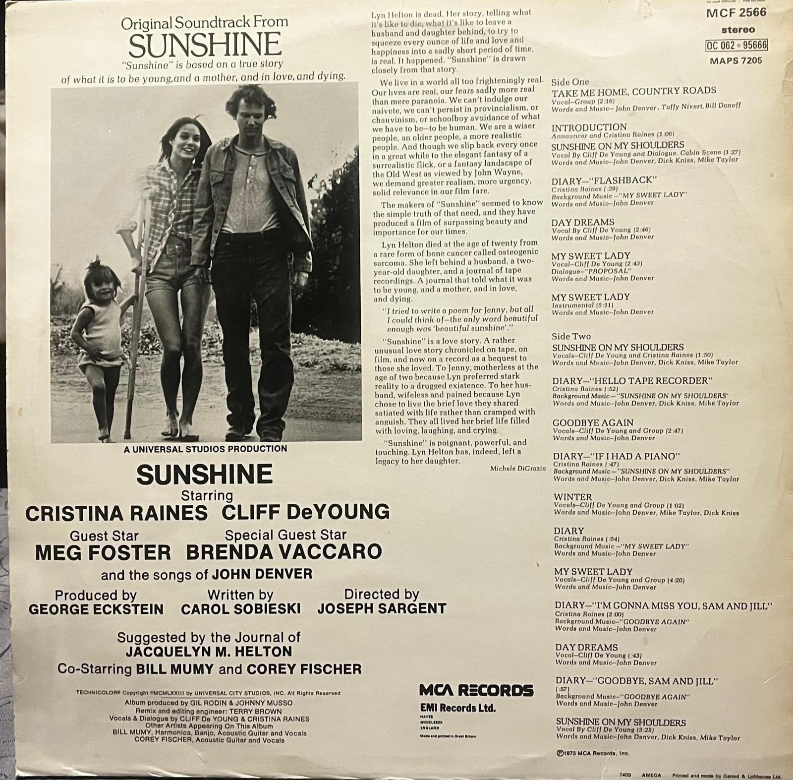 Sunshine – Original Soundtrack (1973, John Denver şarkılarıyla)