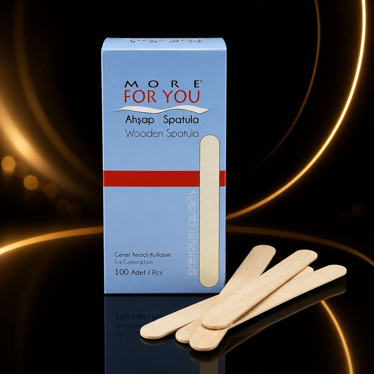 Ahşap Spatula Büyük Boy 100'lü