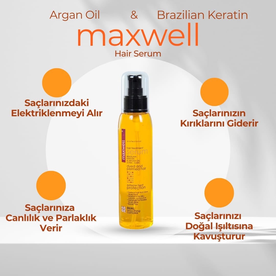 Brezilya Keratin & Argan Yağlı Saç Bakım Serumu