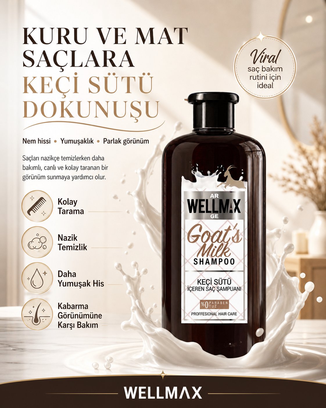 Keçi Sütü Özlü Şampuan