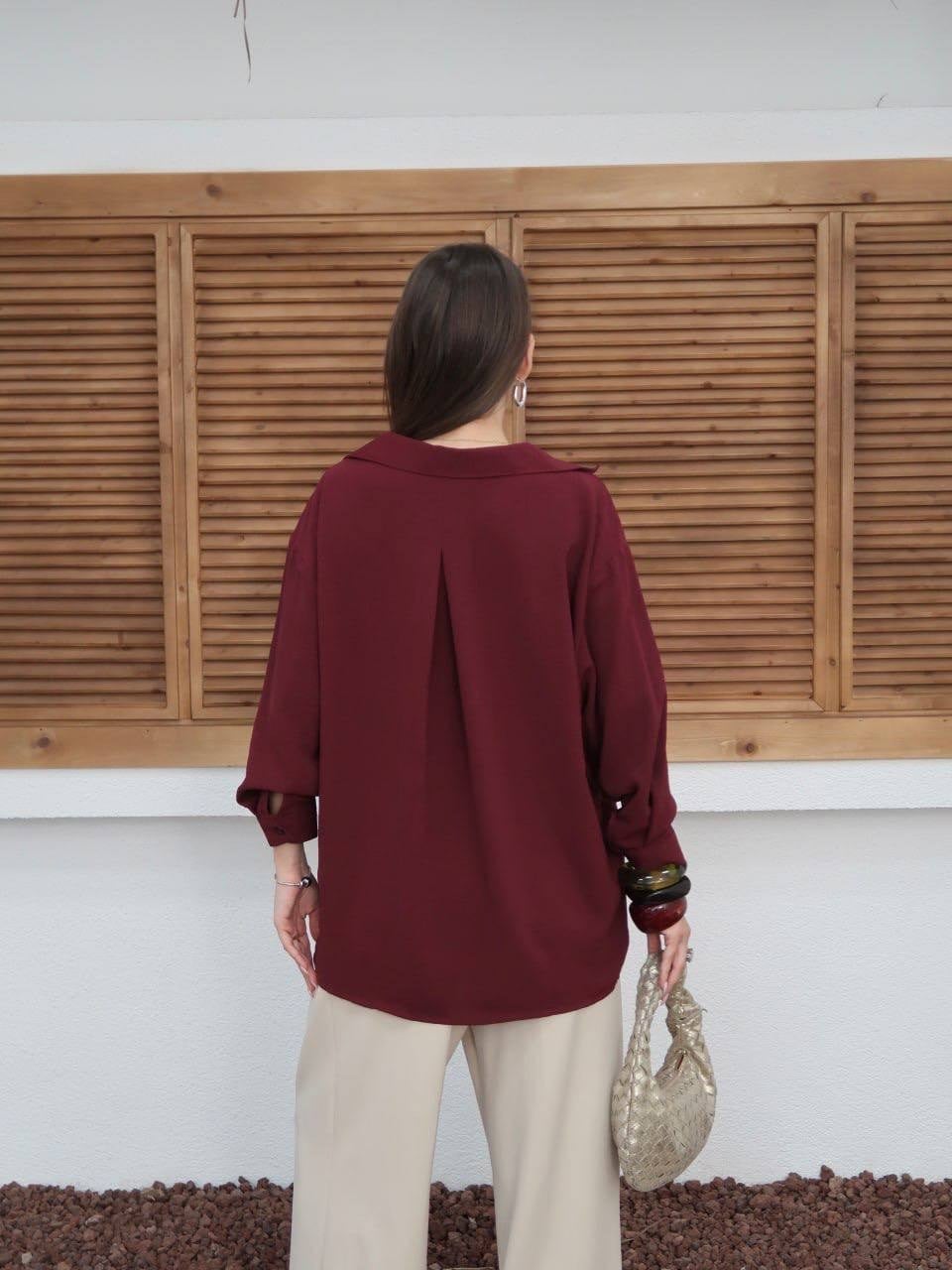 BORDO Tiril Tiril Oversize Gömlek