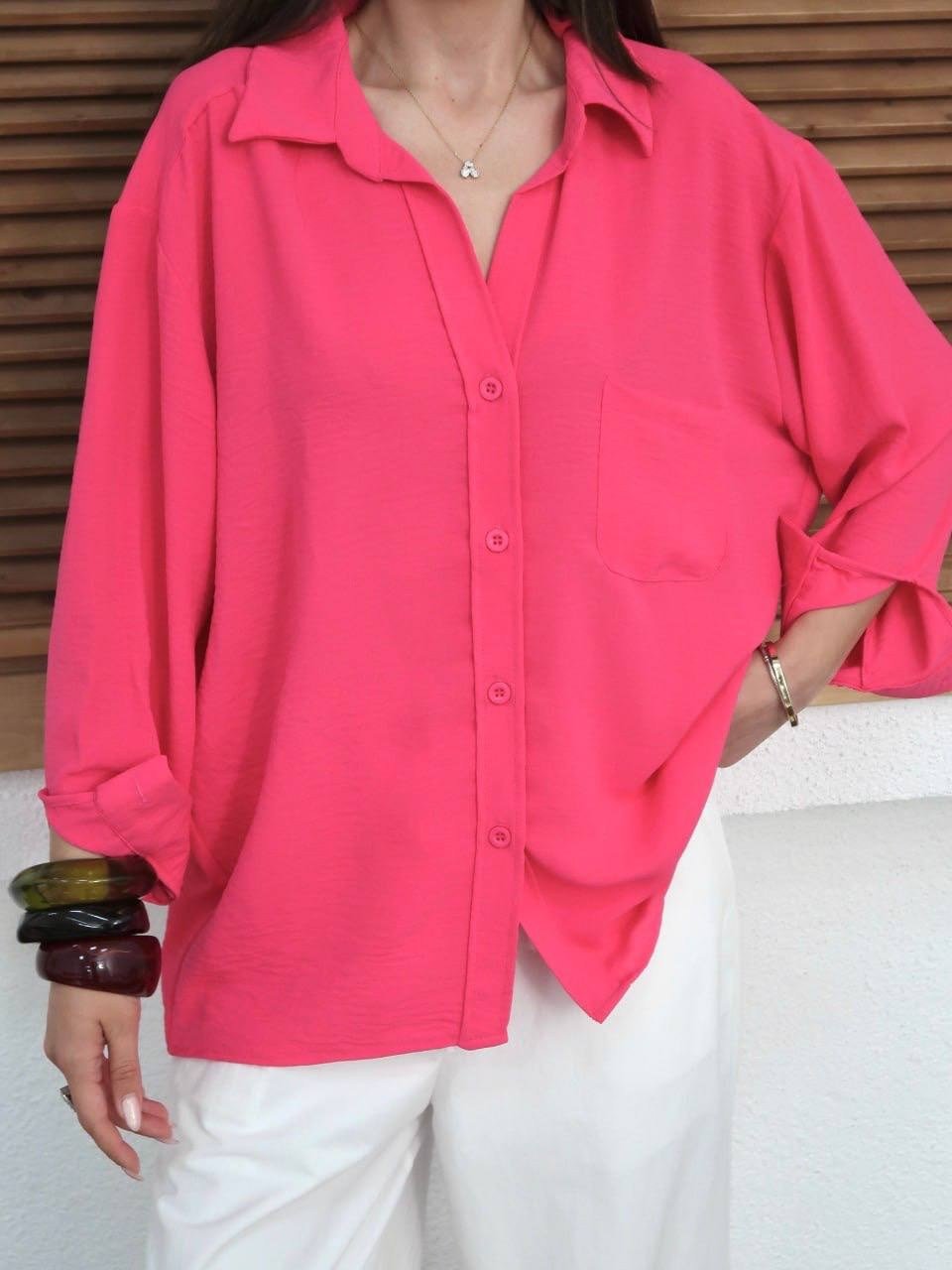FUŞYA Tiril Tiril Oversize Gömlek