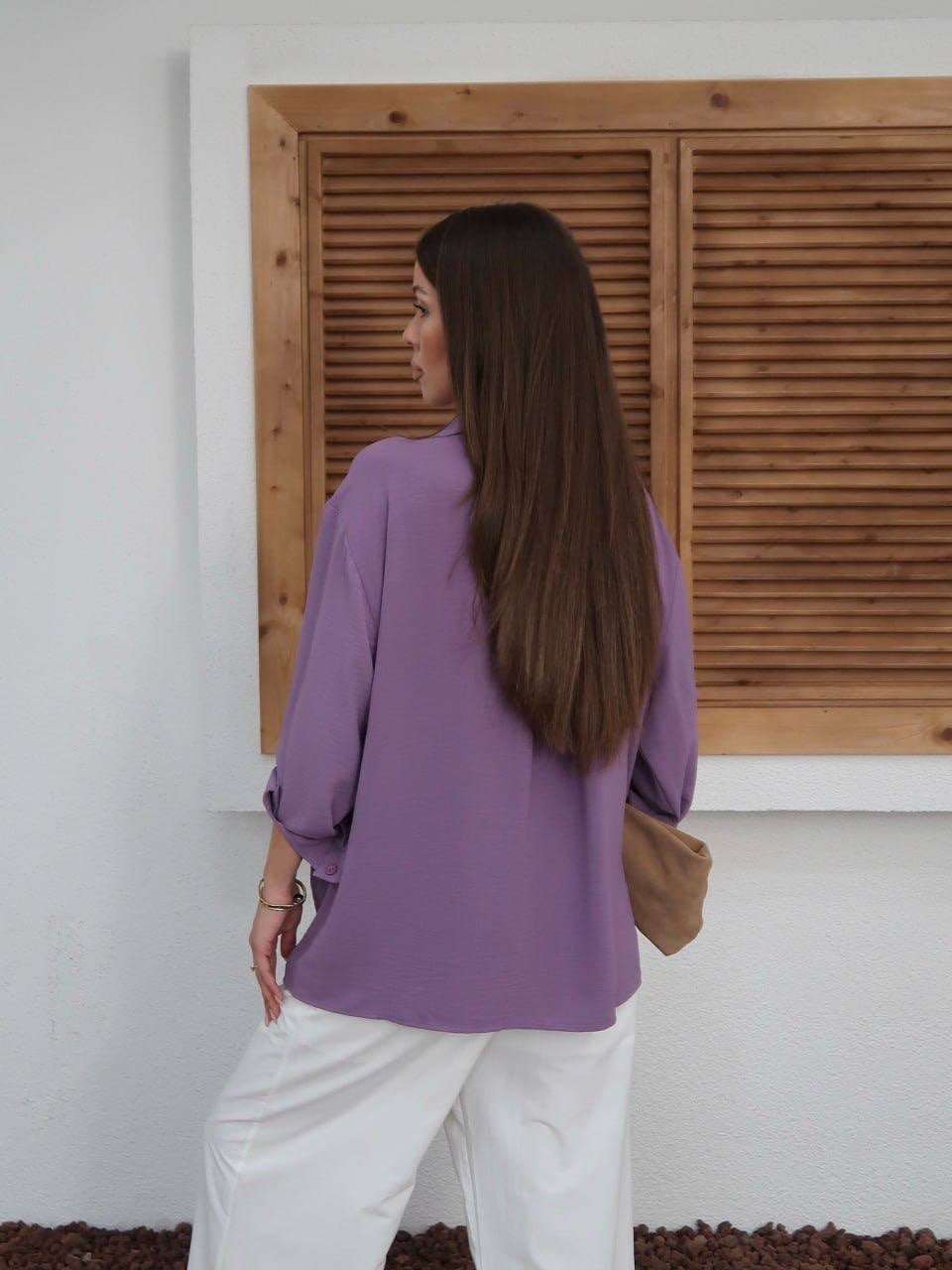 LİLA  Tiril Tiril Oversize Gömlek